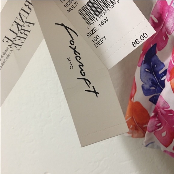 FOXCROFT Mary Layered Palms Wrinkle Free Shirt - Picture 8 of 8